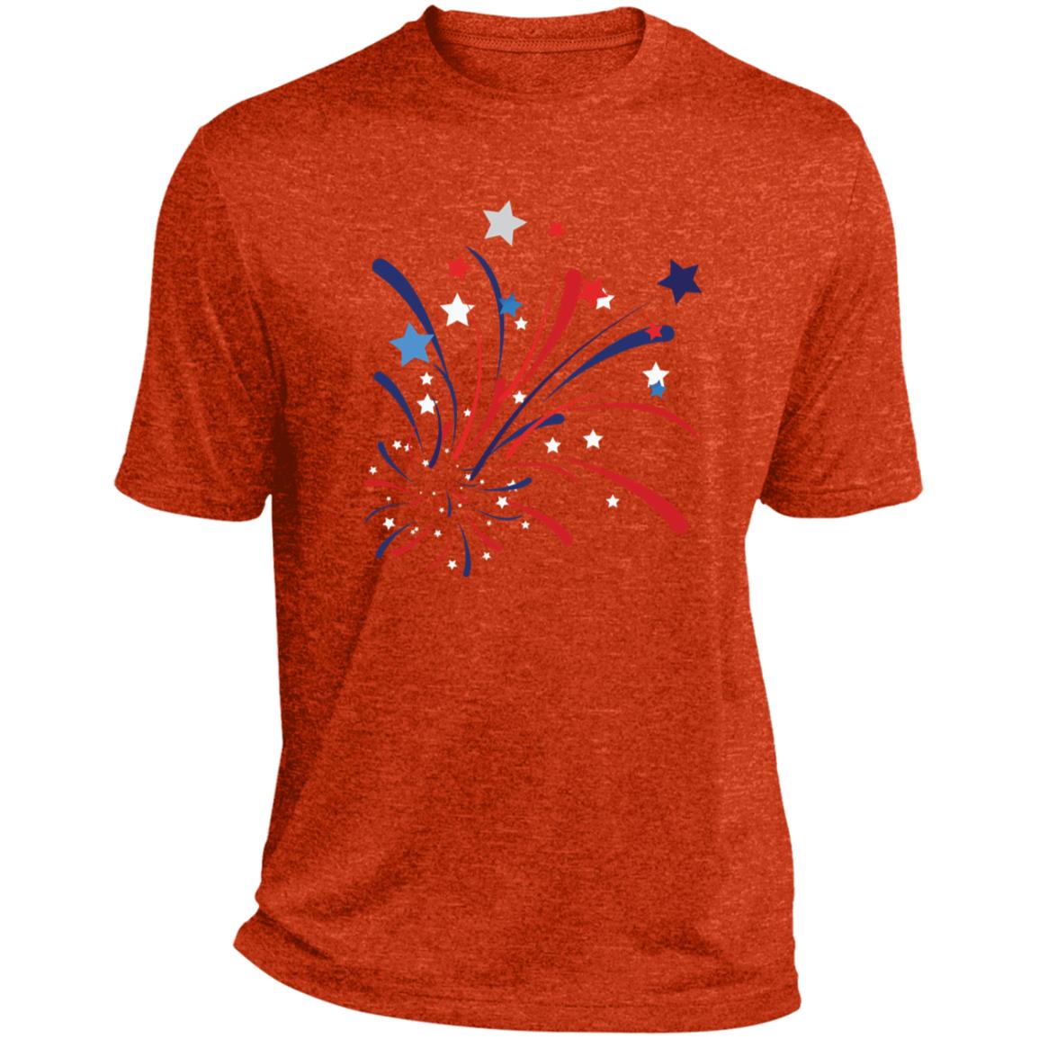 4th of July Firework -- CLOSEOUT -- Heather Performance Tee