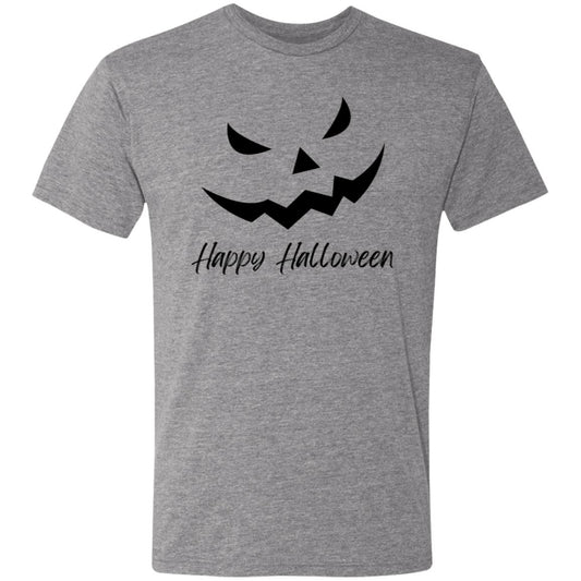 Scary Jack O Lantern Face --  Men's Triblend T-Shirt