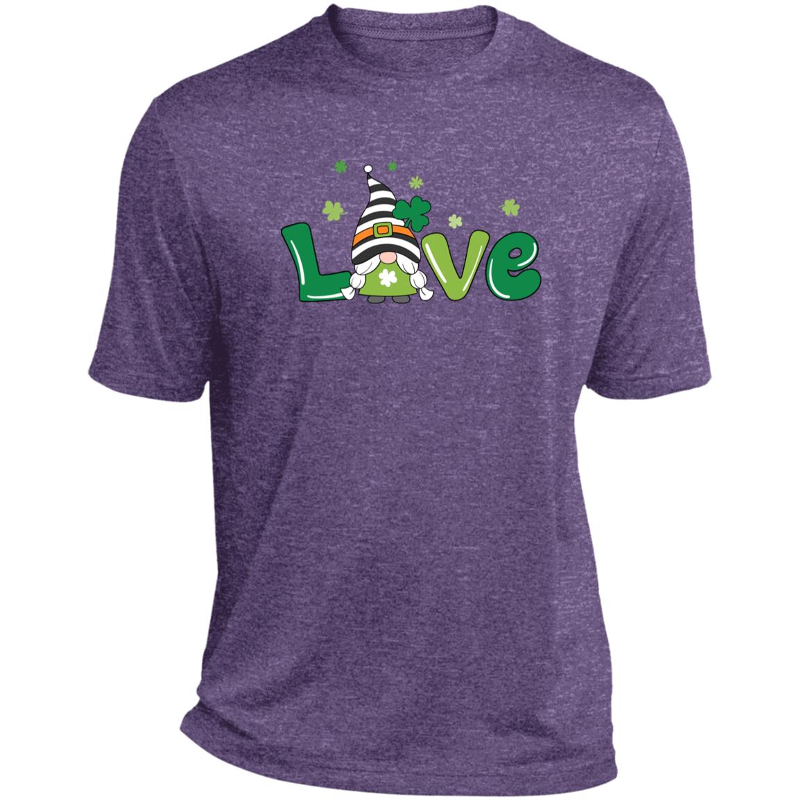 clover love gnome ST360 Heather Performance Tee