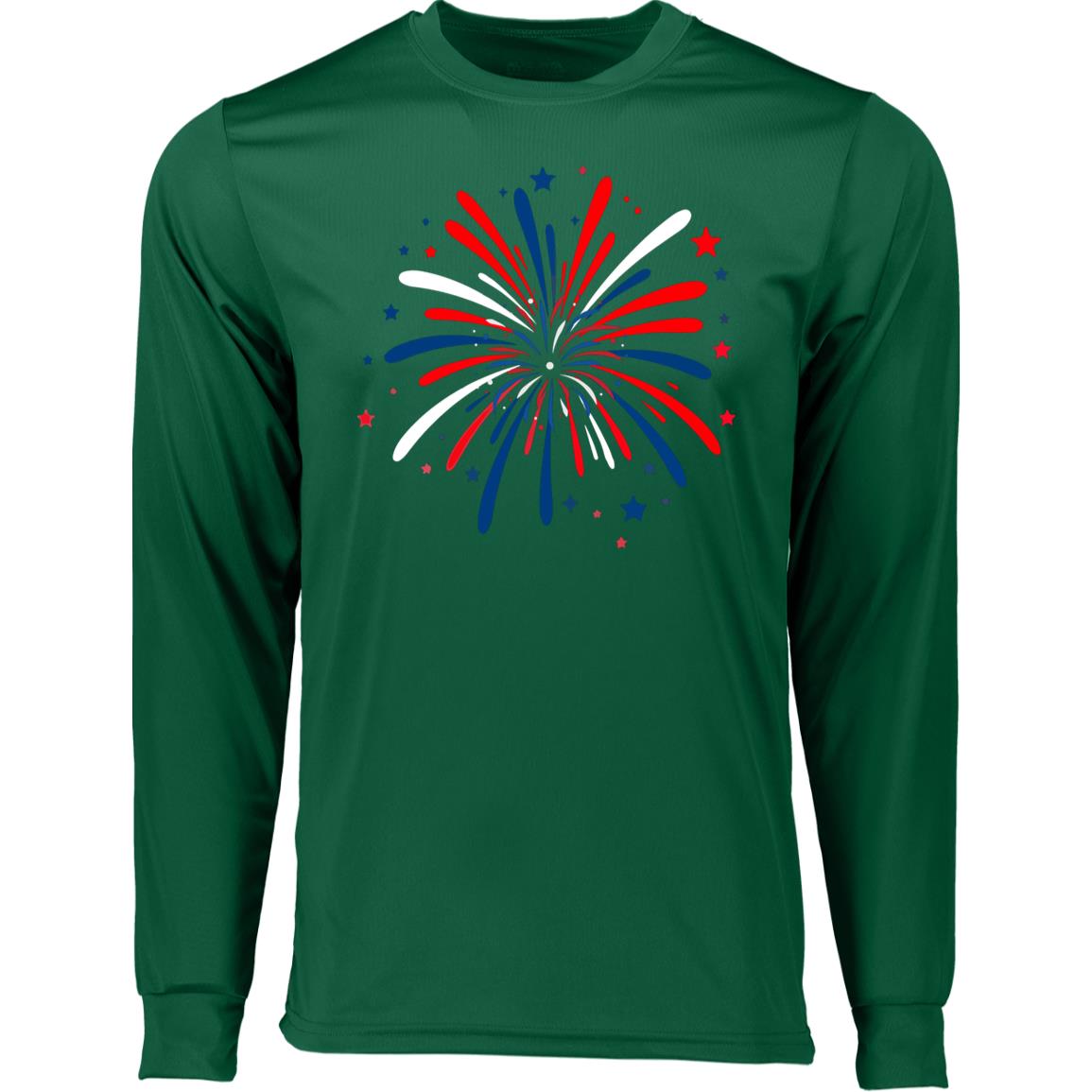 4th of July Firework CLOSEOUT - 788 Long Sleeve Moisture-Wicking Tee