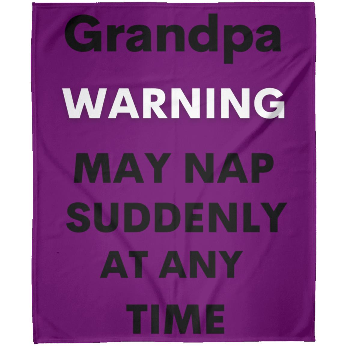 Grandpa naps black FLM Arctic Fleece Blanket 50x60