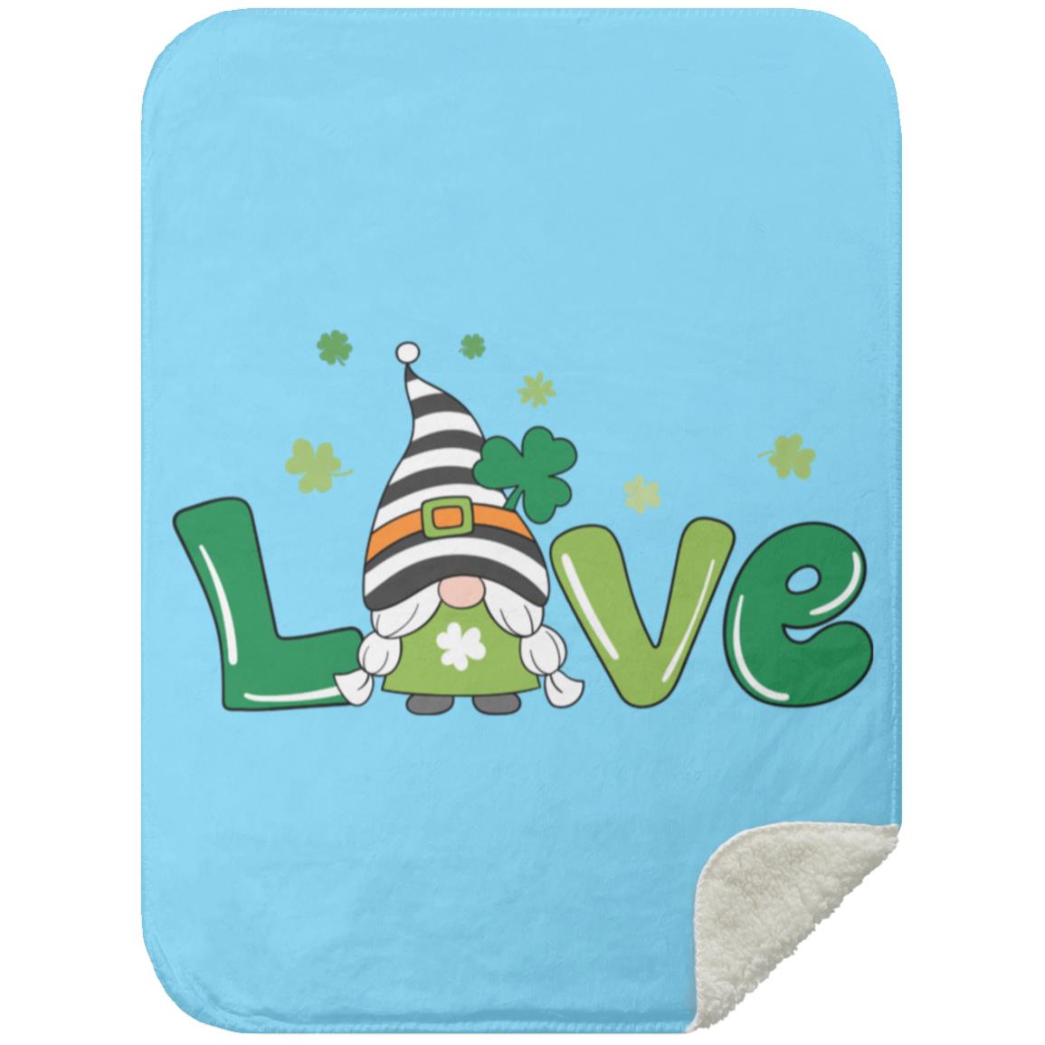 clover love gnome MSHS Premium Sherpa Blanket 30x40