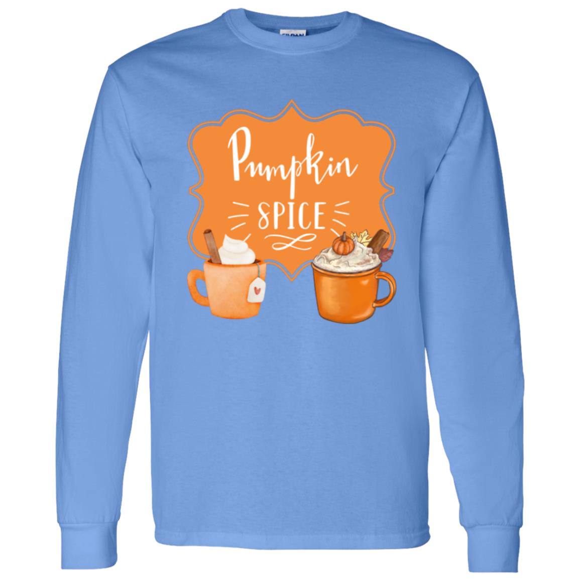 Pumpkin Spice Latte Orange -- Long Sleeve T-Shirt 5.3 oz.