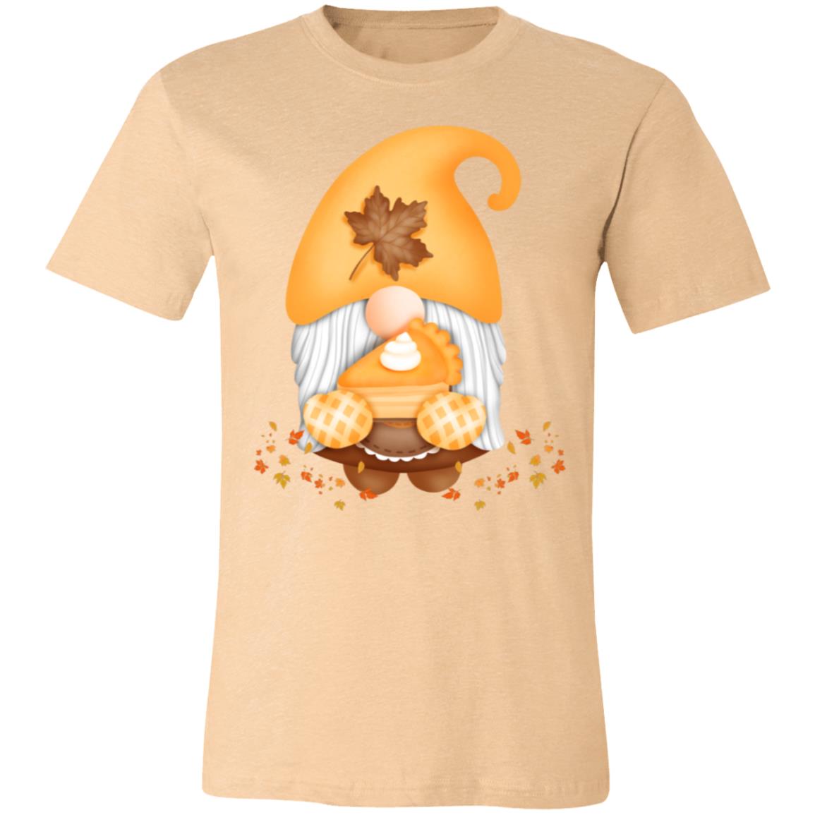 Gnome Pumpkin Pie 3001C Unisex Jersey Short-Sleeve T-Shirt