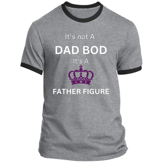 DAD BOD whitepurple CLOSEOUT -- Ringer Tee