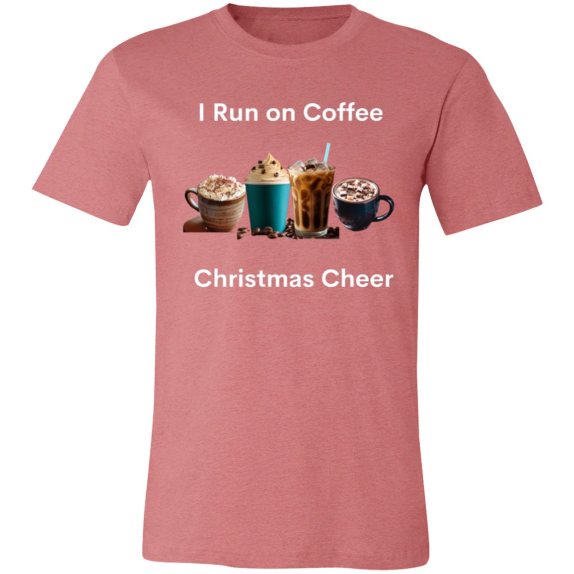 I Run on Coffee white -- Unisex Jersey Short-Sleeve T-Shirt