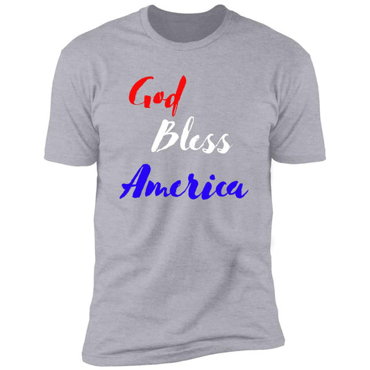 God bless America red white blue NL3600 Premium Short Sleeve T-Shirt