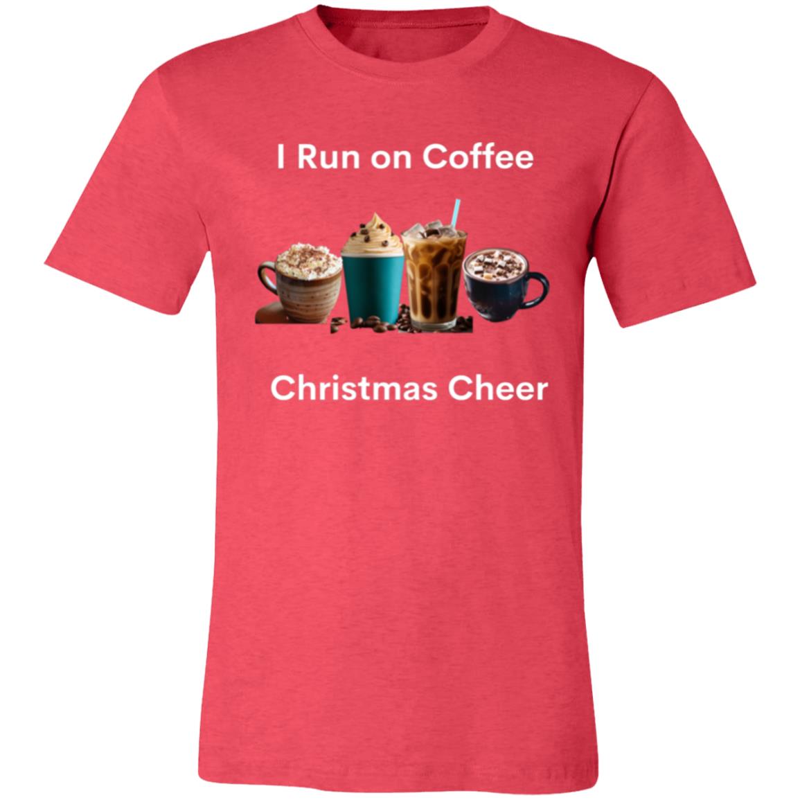 I Run on Coffee white -- Unisex Jersey Short-Sleeve T-Shirt