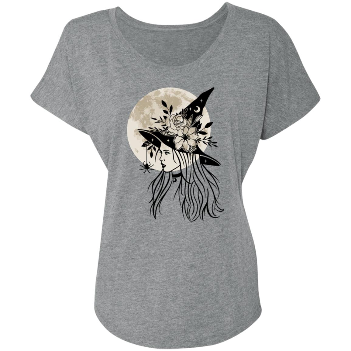 Witchy Moon -- Ladies' Triblend Dolman Sleeve