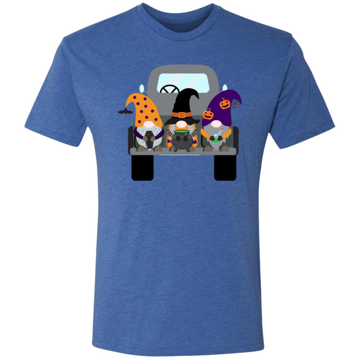 Halloween Gnomes in a Truck NL6010 Men's Triblend T-Shirt