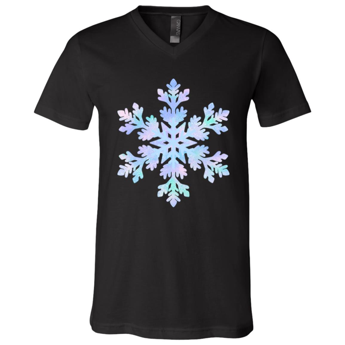 Snowflake -- Unisex Jersey SS V-Neck T-Shirt