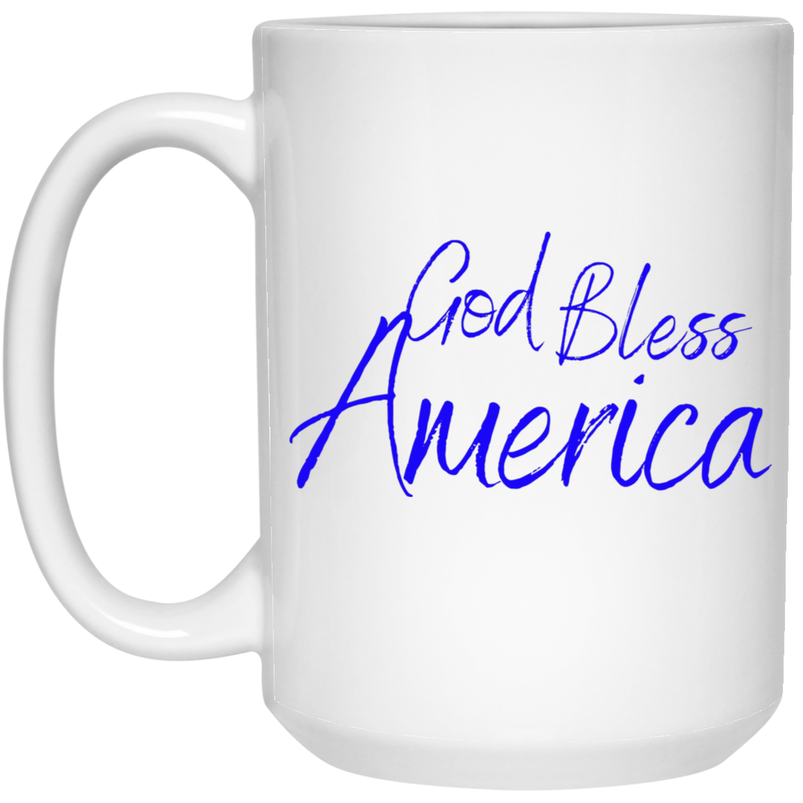 God bless America blue 21504 15 oz. White Mug