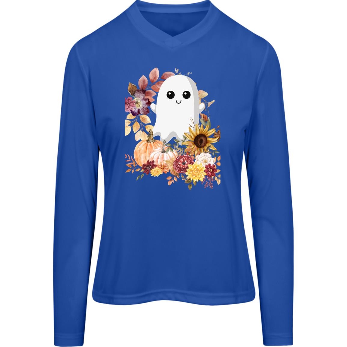 Fall Ghost -- Team 365 Women's Zone Long Sleeve Tee