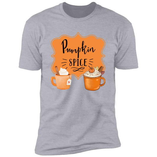 Pumpkin Spice Latte Orange Black -- Premium Short Sleeve T-Shirt