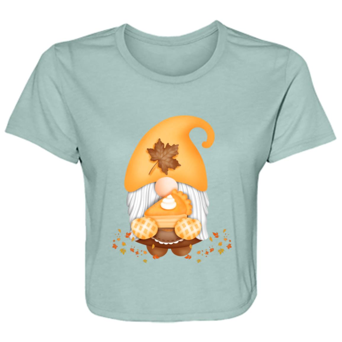 Gnome Pumpkin Pie B8882 Ladies' Flowy Cropped Tee