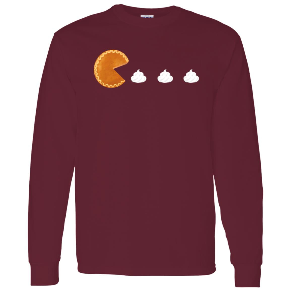 Pumpkin Pac Man -- LS T-Shirt 5.3 oz.