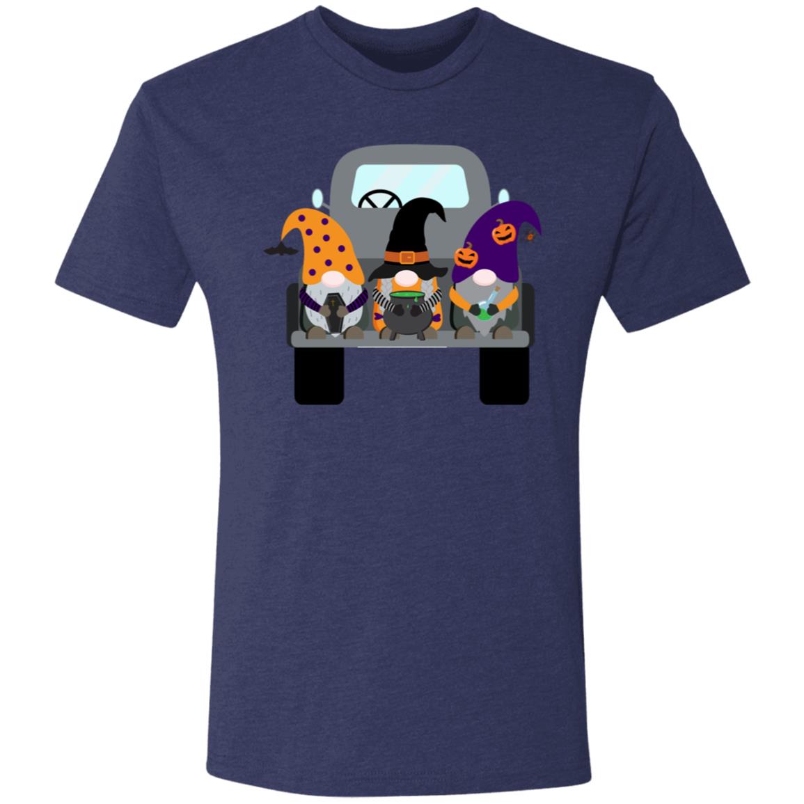 Halloween Gnomes in a Truck NL6010 Men's Triblend T-Shirt