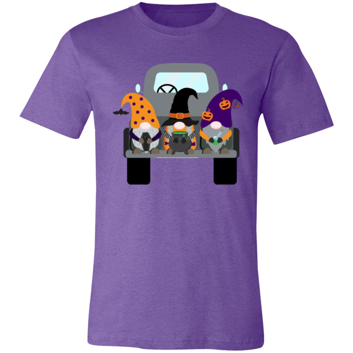 Halloween Gnomes in a Truck 3001C Unisex Jersey Short-Sleeve T-Shirt