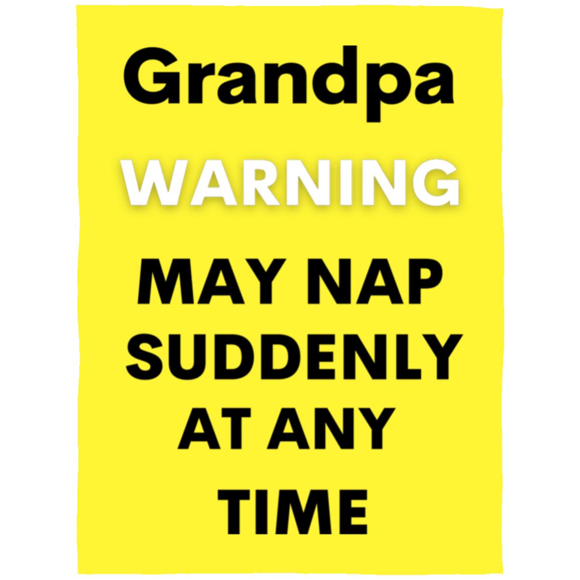 Grandpa naps black FLL Arctic Fleece Blanket 60x80