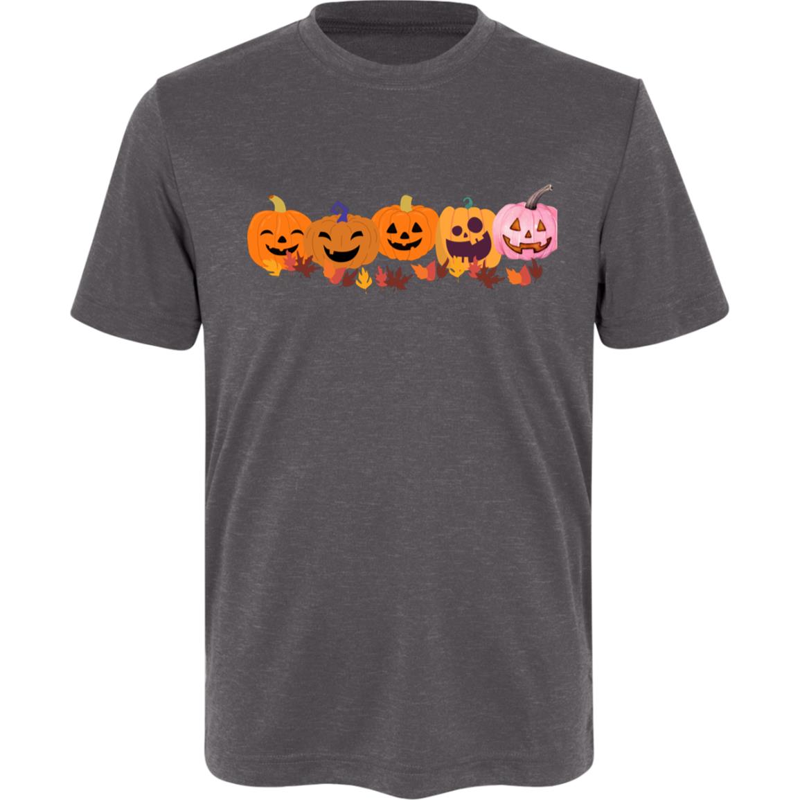 Jack 0 Lanterns in a Row -- Team Kids Sonic Heather Tee