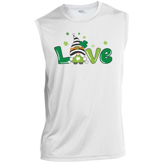 clover love gnome ST352 Men’s Sleeveless Performance Tee