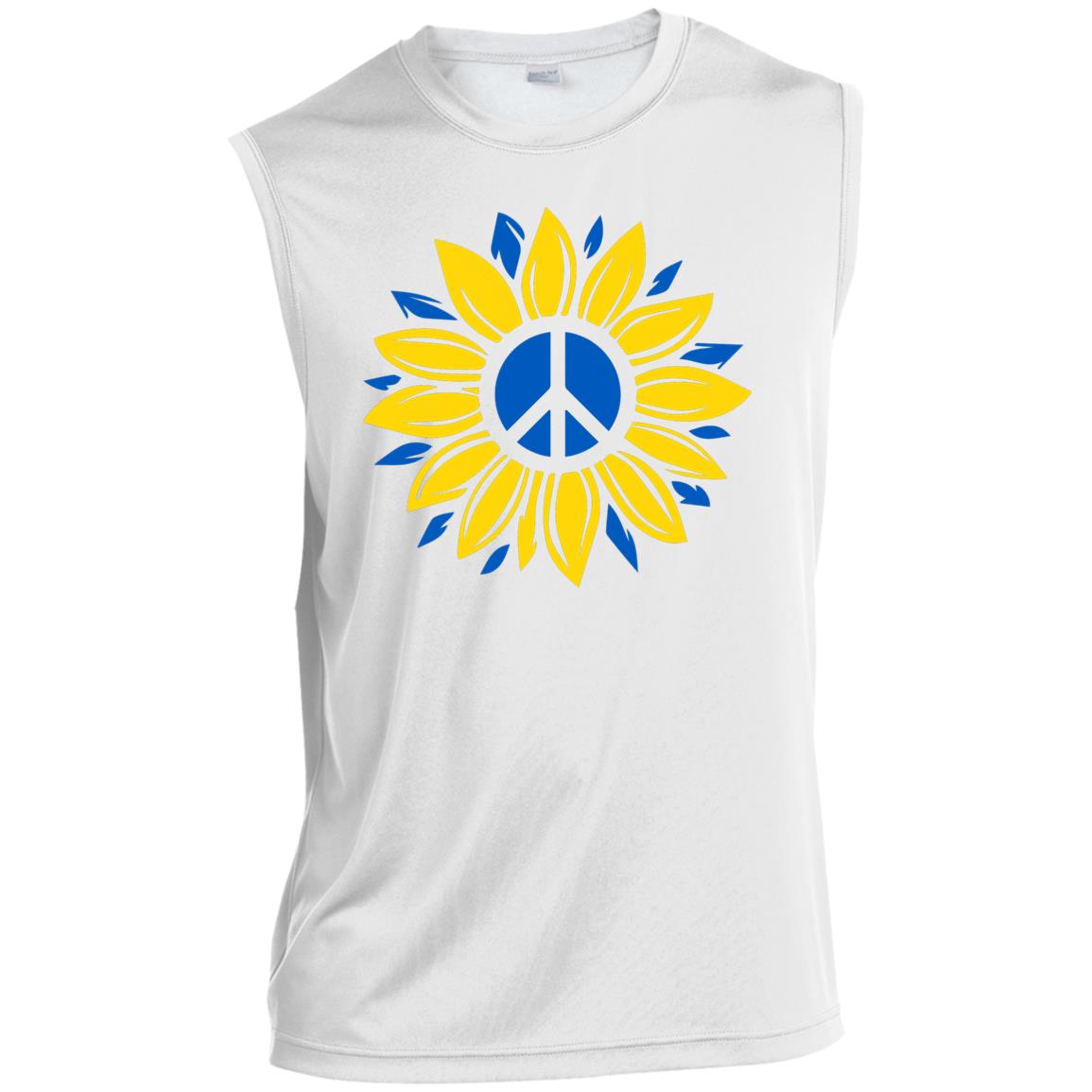 Peace flower t-shirt ST352 Men’s Sleeveless Performance Tee