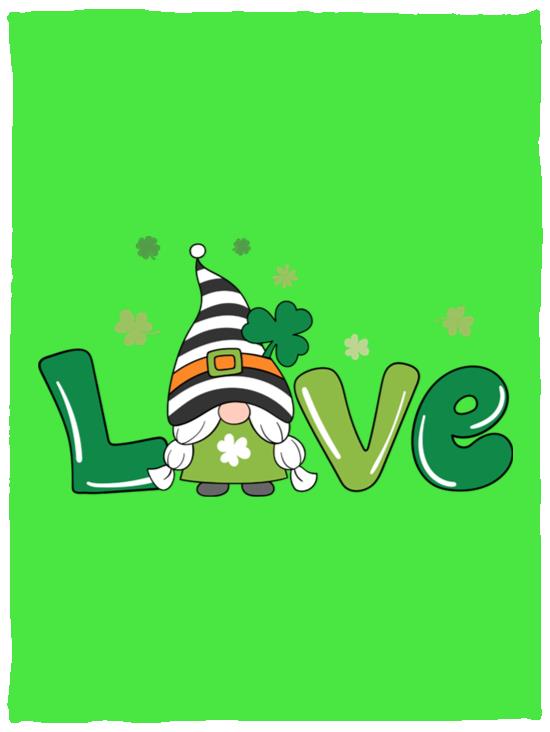 clover love gnome VPS Cozy Plush Fleece Blanket - 30x40