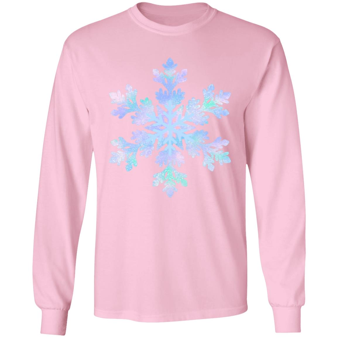 Snowflake blue and purple -- LS T-Shirt 5.3 oz.