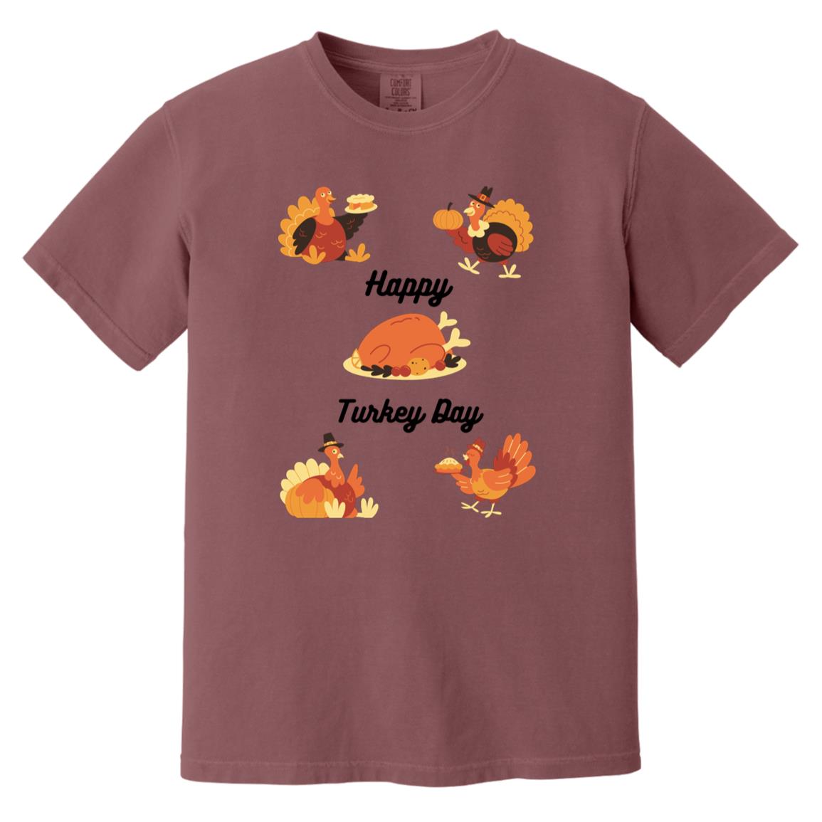 Happy Turkey Day -- Heavyweight Garment-Dyed T-Shirt