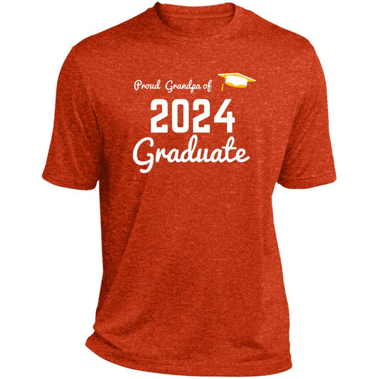 Proud Grandpa -- Graduate 2024 -- Heather Performance Tee