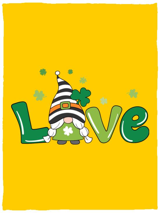 clover love gnome VPS Cozy Plush Fleece Blanket - 30x40