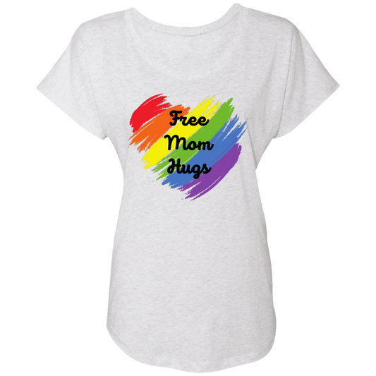 Free Mom Hugs -- Ladies' Triblend Dolman Sleeve