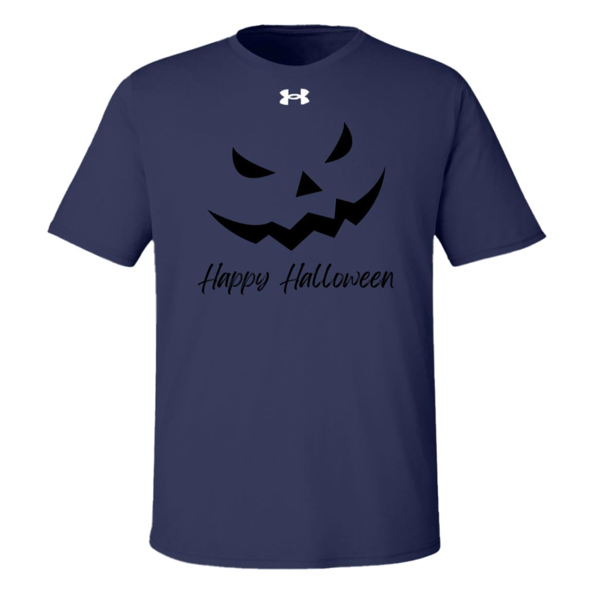 Scary Jack O Lantern Face -- Under Armour Team Tech Tee