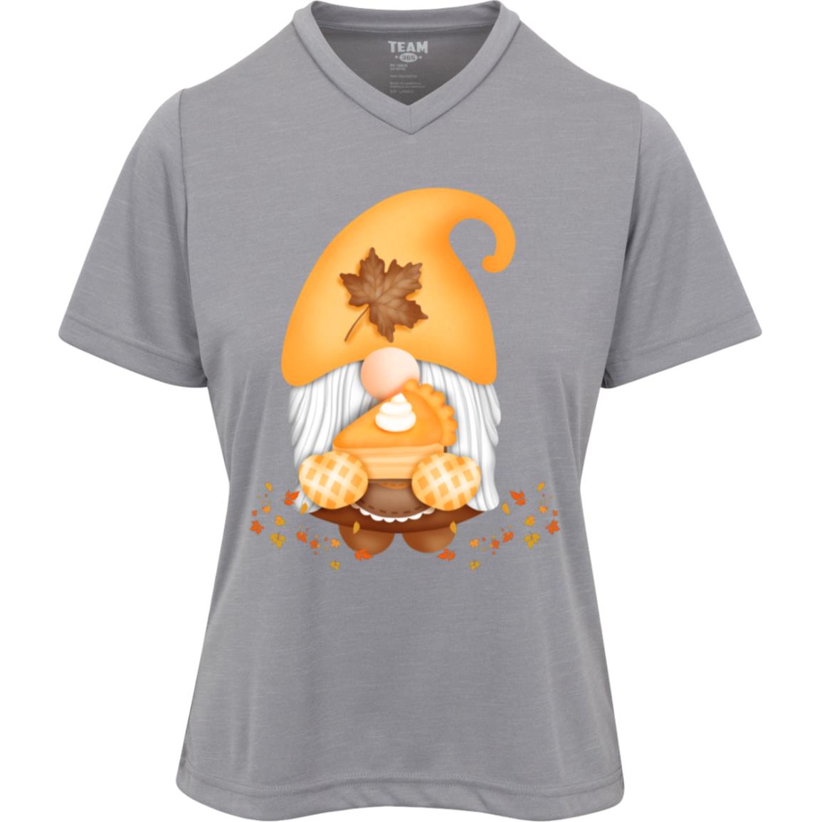 Gnome Pumpkin Pie TT11HW Team 365 Womens Sonic Heather Tee