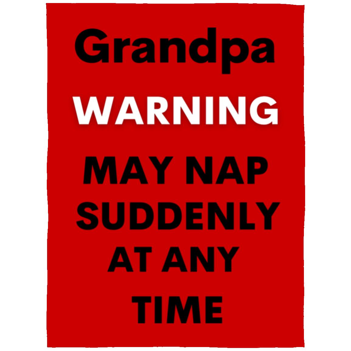 Grandpa naps black FLL Arctic Fleece Blanket 60x80