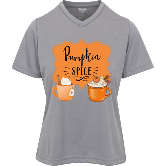 Pumpkin Spice Latte Orange Black -- Womens Sonic Heather Tee