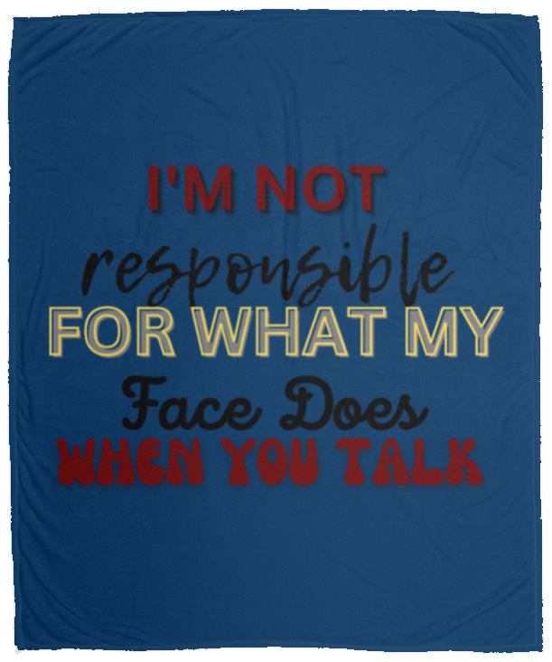 I'M NOT t-shirt VPM Cozy Plush Fleece Blanket - 50x60