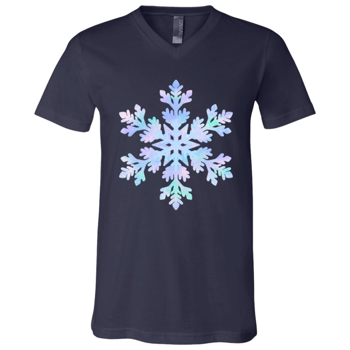 Snowflake -- Unisex Jersey SS V-Neck T-Shirt