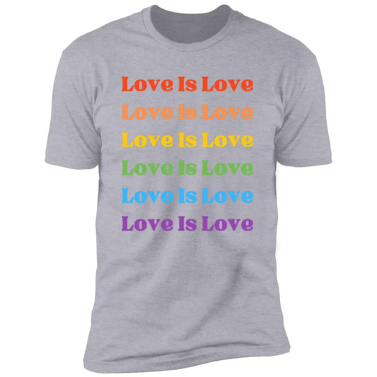 Love Is Love rainbow NL3600 Premium Short Sleeve T-Shirt