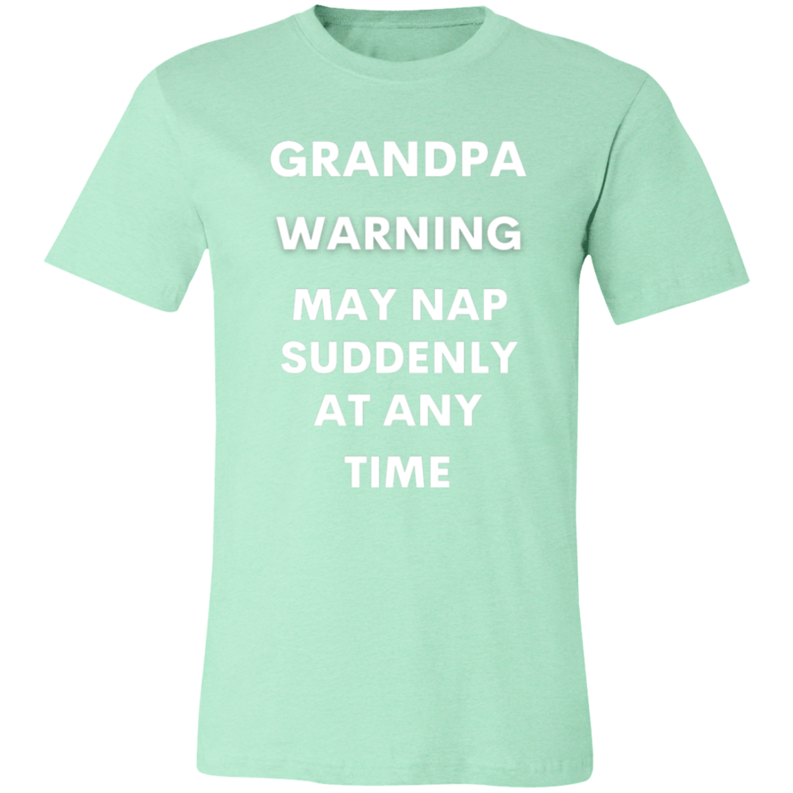 Grandpa naps white 3001C Unisex Jersey Short-Sleeve T-Shirt