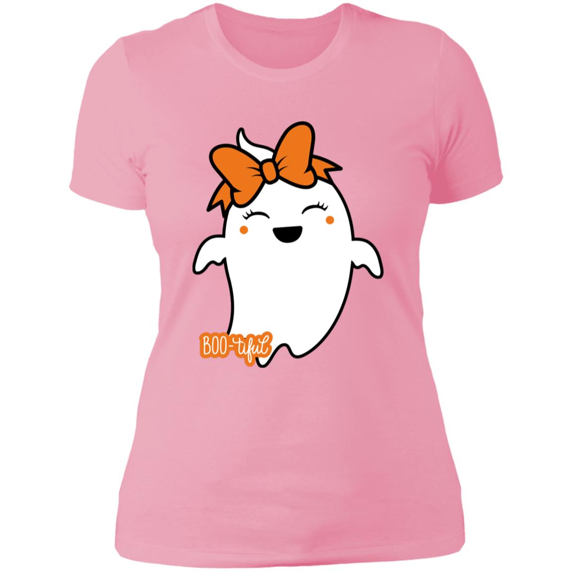 Boo-tiful Ghost with Bow NL3900 Ladies' Boyfriend T-Shirt