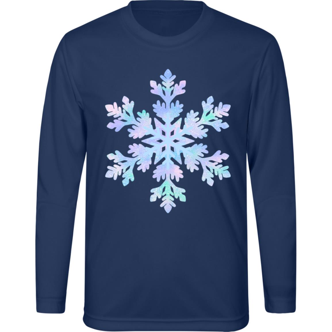 Snowflake blue and purple -- Kids Zone Long Sleeve Tee