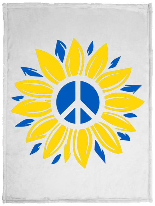 Peace flower t-shirt VPS Cozy Plush Fleece Blanket - 30x40