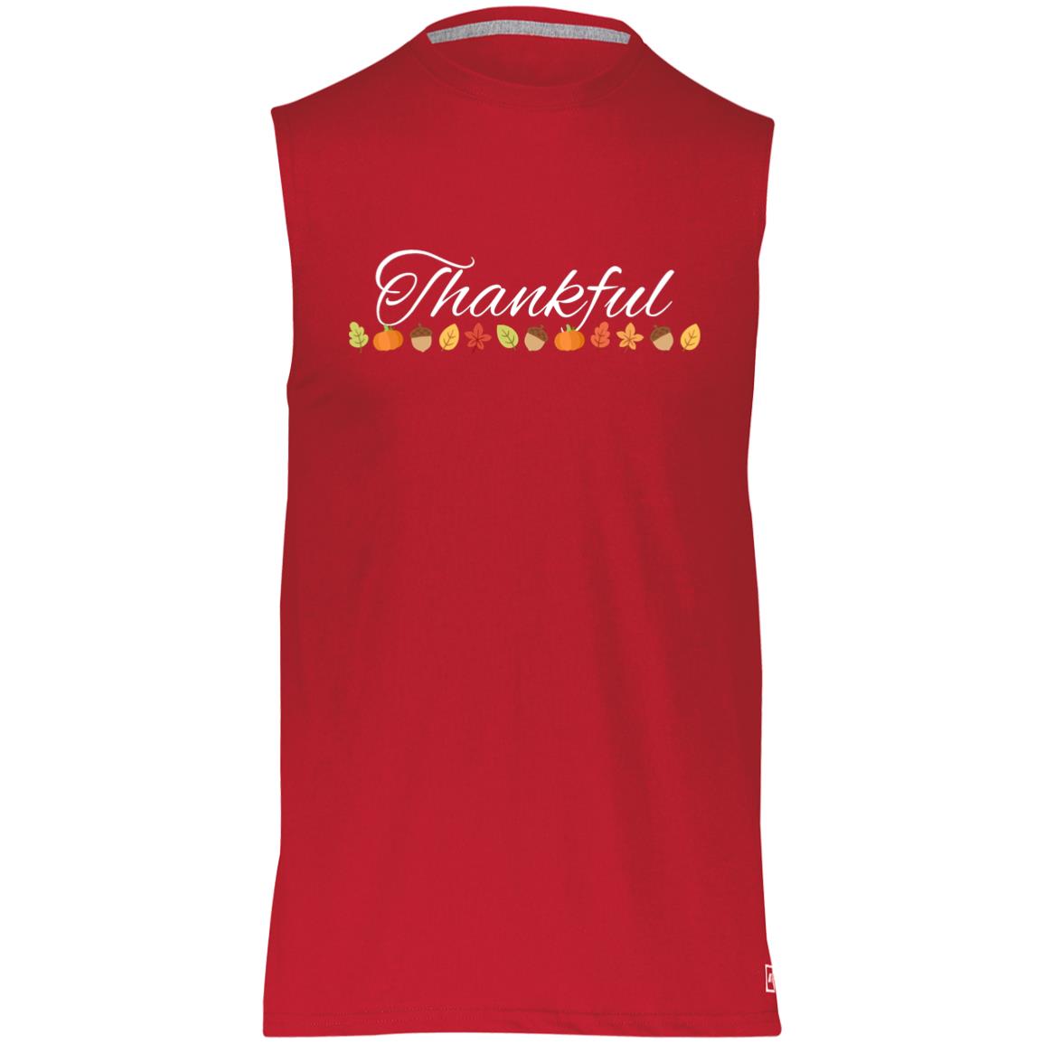 Thankful White CLOSEOUT -- Essential Dri-Power Sleeveless Muscle Tee