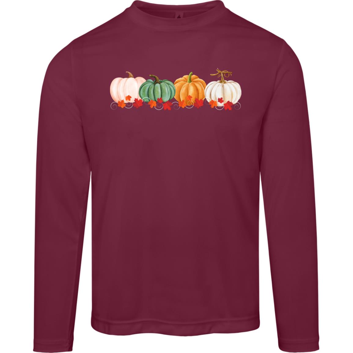 Pumpkins in a Row TT11L Team 365 Mens Zone Long Sleeve Tee