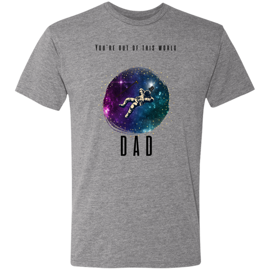 Men's Triblend T-Shirt -- Dad Out of this World