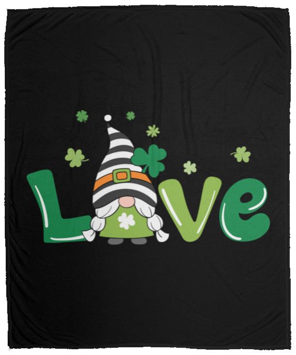 clover love gnome VPM Cozy Plush Fleece Blanket - 50x60