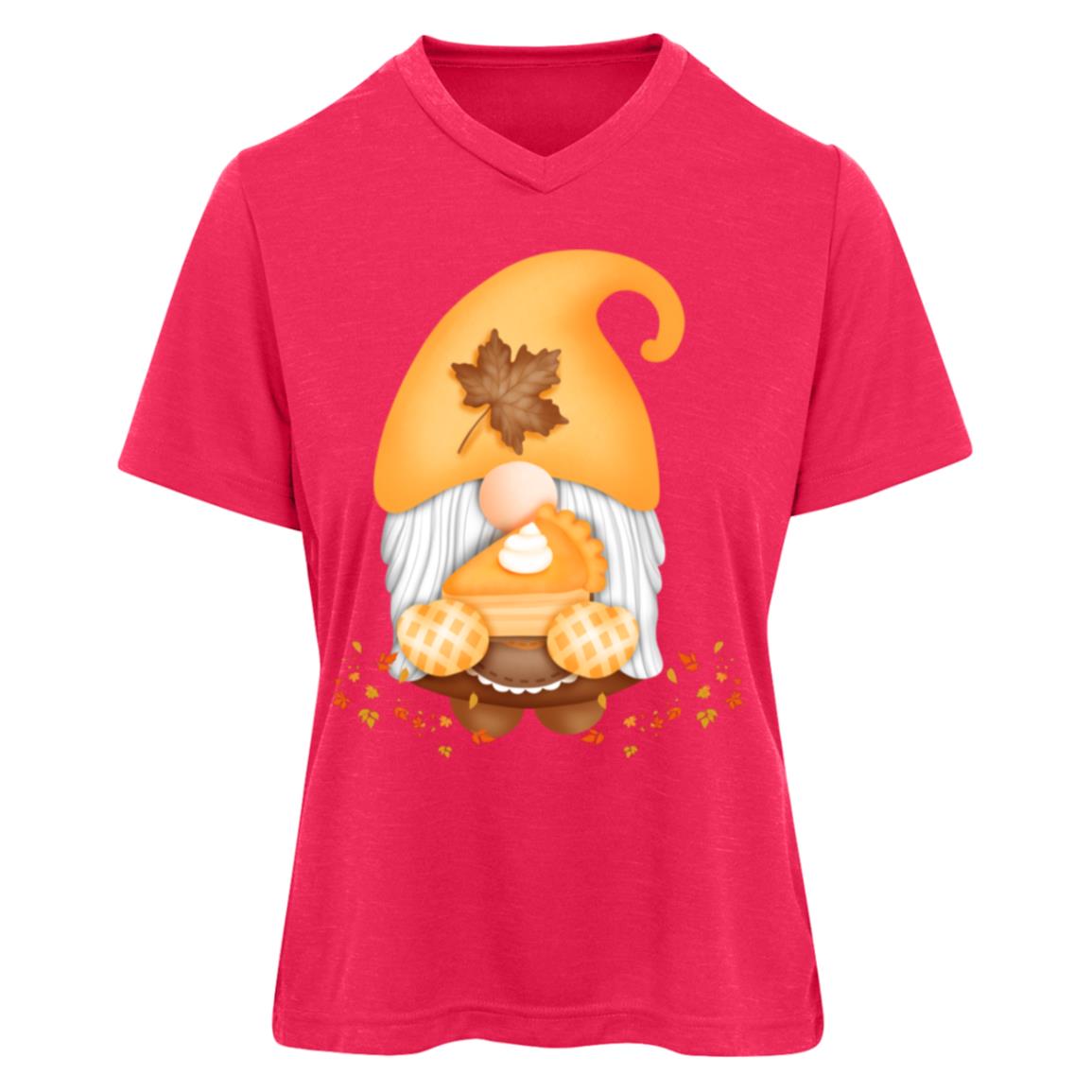 Gnome Pumpkin Pie TT11HW Team 365 Womens Sonic Heather Tee