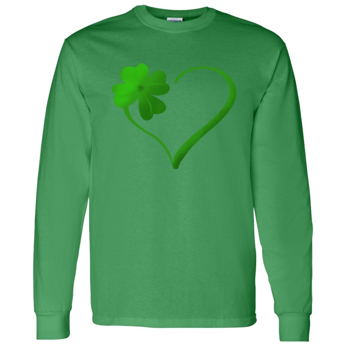 Clover Heart -- Long Sleeve T-Shirt 5.3 oz.