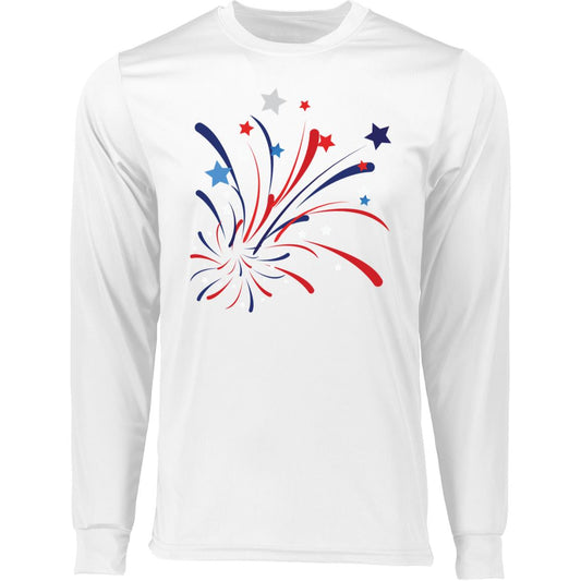 4th of July Firework -- CLOSEOUT -- Long Sleeve Moisture-Wicking Tee